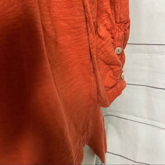 Anthro Meadow Rue Amira Henley orange Medium - Picture 5 of 11